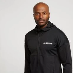 Adidas TERREX Men’s Terrex Tech Flooce Hooded Hiking Fleece Jacket -Fashionable Men's Clothing Store go 526836 d