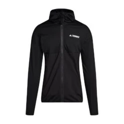 Adidas TERREX Men’s Terrex Tech Flooce Hooded Hiking Fleece Jacket -Fashionable Men's Clothing Store go 526836 u